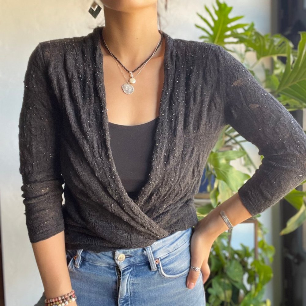 Eileen Fisher | 100% Merino Wool Knit Cardigan